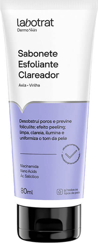 SABONETE ESFOLIANTE CLAREADOR AXILA E VIRILHA DERMO SKIN 80ML LABOTRAT