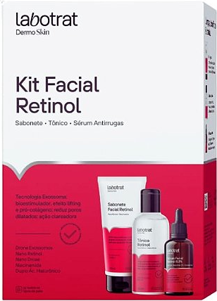 KIT FACIAL RETINOL DERMO SKIN C/ 3 ITENS LABOTRAT