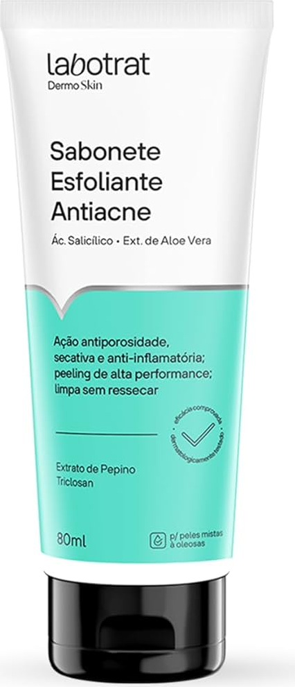SABONETE ESFOLIANTE ANTIACNE DERMO SKIN 80ML LABOTRAT