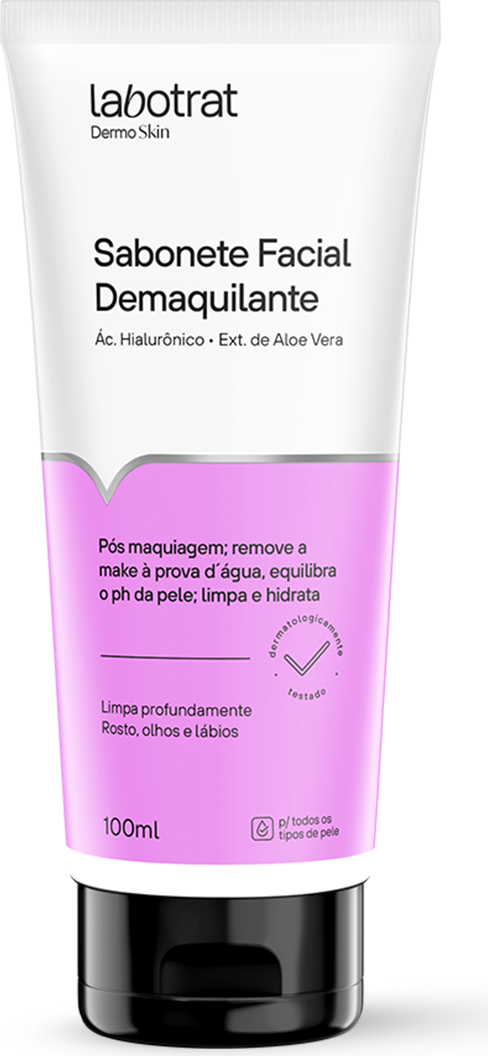 SABONETE FACIAL DEMAQUILANTE DERMO SKIN 100ML LABOTRAT