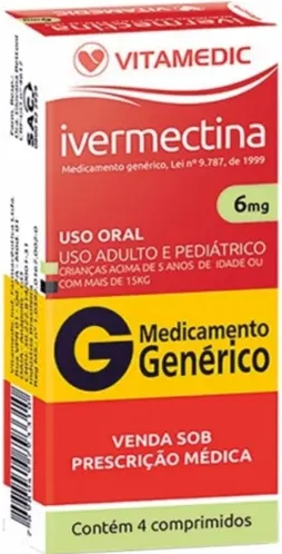 IVERMECTINA 6MG CX 4 COMP - IVECTE - VITAMEDIC