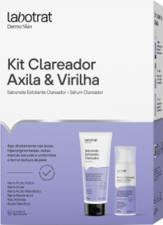 KIT CLAREADOR AXILA E VIRILHA RMO SKIN C/2 ITENS LABOTRAT