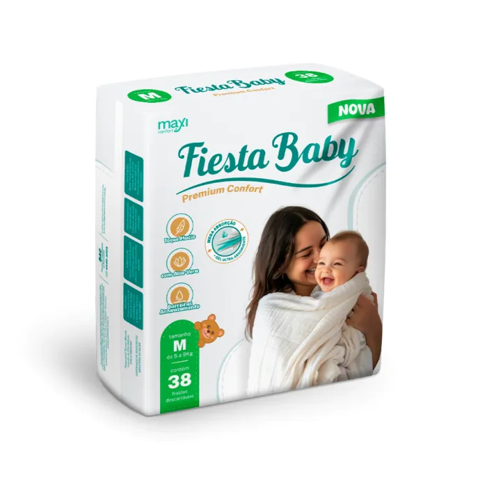 FRALDA INF FIESTA BABY MEDIA C/38