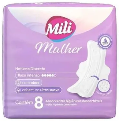ABS MILI MULHER NOTURNO DISCRETO C/ABAS C/8 UN