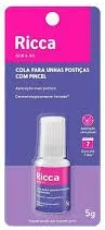 COLA PARA UNHAS POSTICAS RICCA 5G COM PINCEL