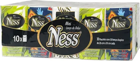Lenco de Papel Pocket FD Ness 20cm x 20cm 32g - 40 pcts c/ 10un