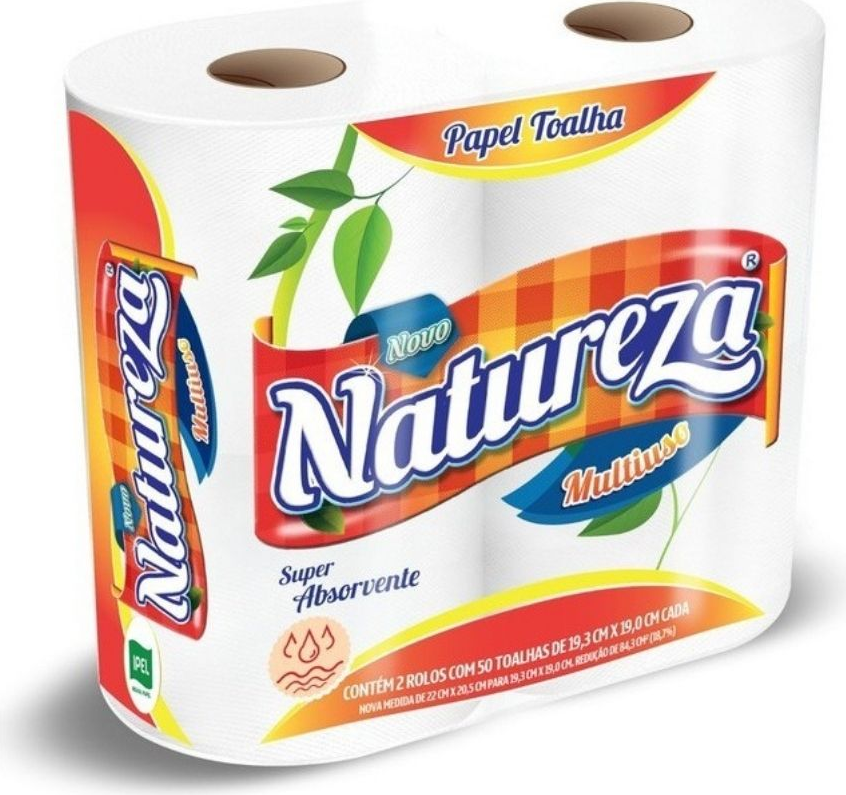 Papel Toalha Cozinha FD Nobby Natureza 19,3cm x 19,0cm - 16Pcts c/ 2Rls