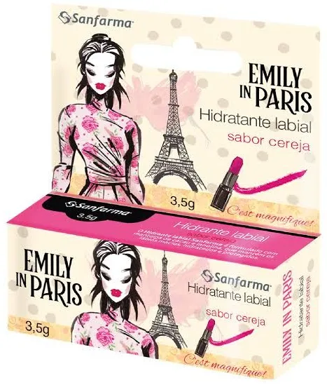 HIDRATANTE LABIAL 3,5G SABOR CEREJA EMILY IN PARIS