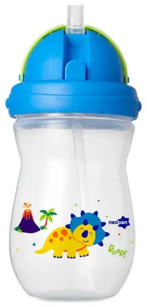 COPO NEOPAN COM CANUDO RETRÁTIL 360ML - AZUL