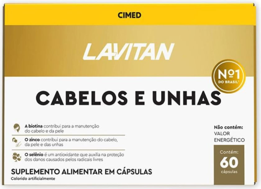 LAVITAN CABELO E UNHAS CX 60 CAPS CIMED