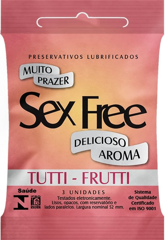 PRES SEX FREE MASC. TUTTI FRUTTI C/3 UND