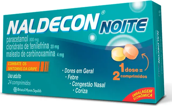 NALDECON NOITE 400+20+4MG CART 24 COMP RECKITT BENCKISER